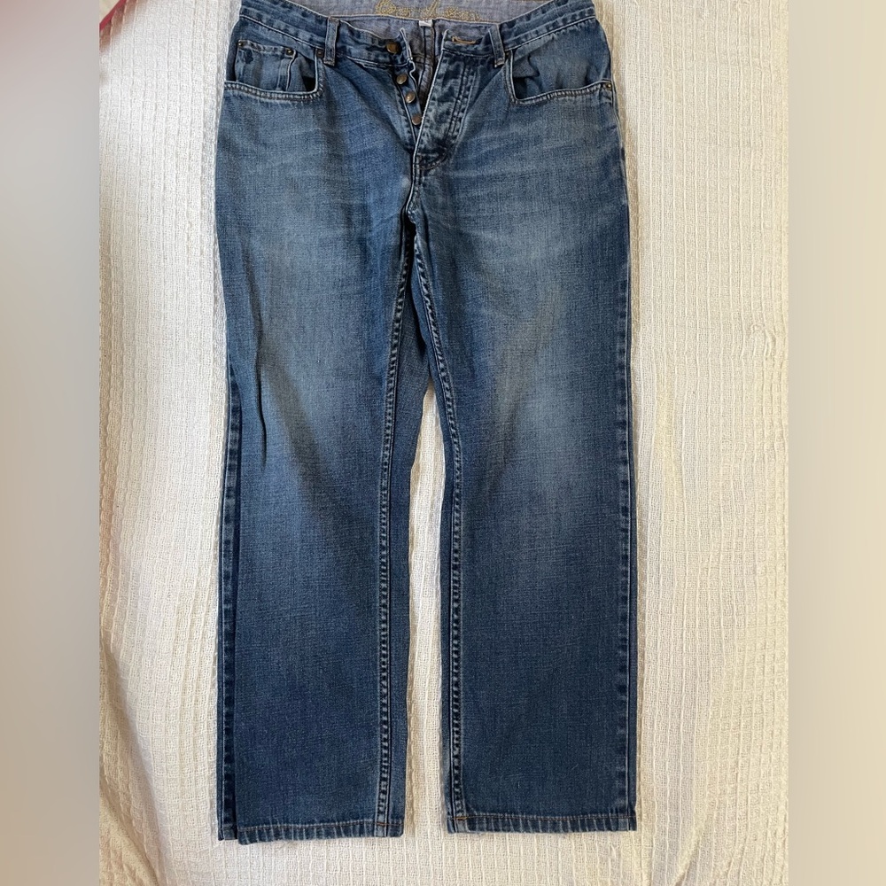 Boden Classic Blue Jeans with Gold Stitching 32x30
